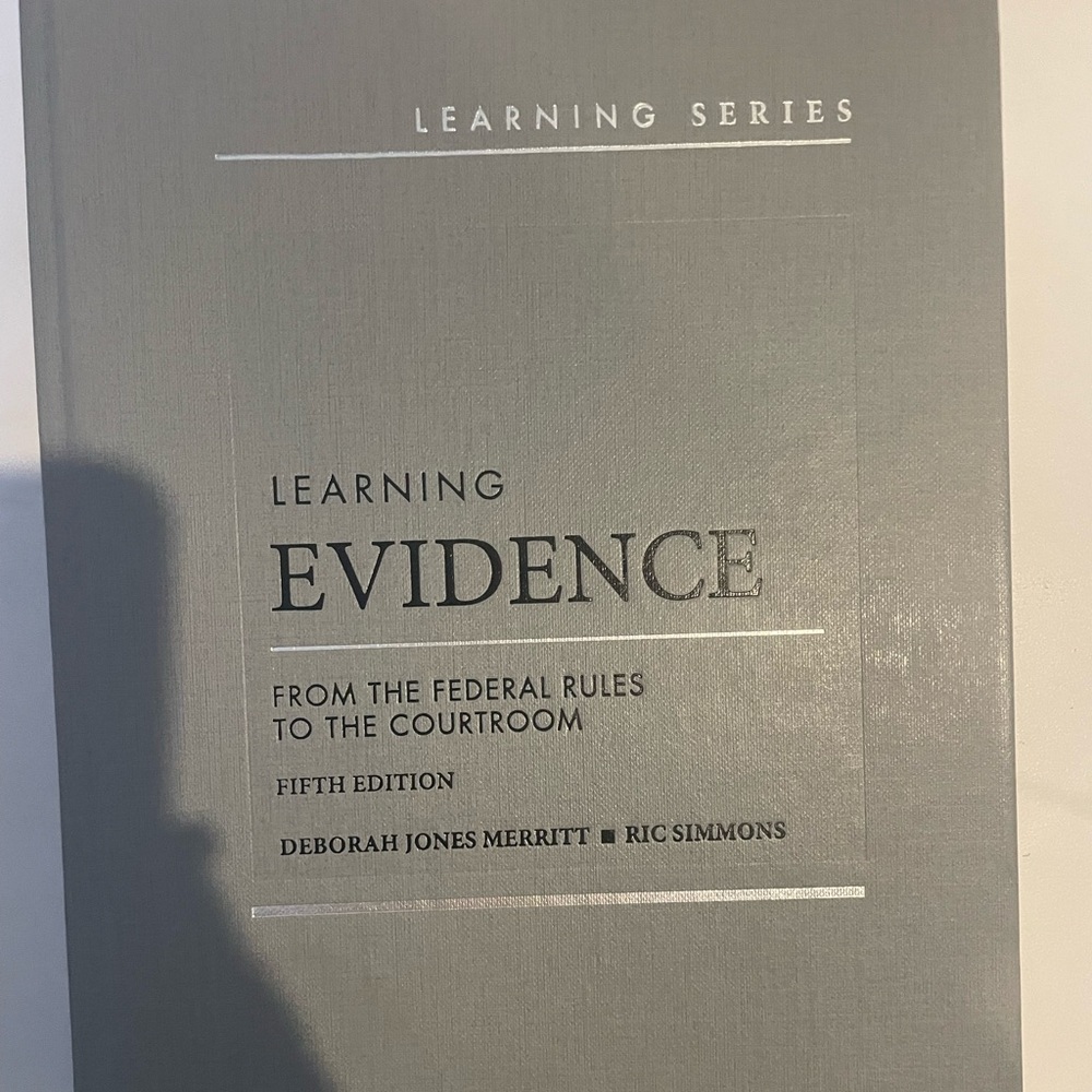 Evidence law school book